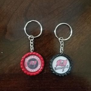 Tampa Bay Buccaneers Bottle Cap Keychains